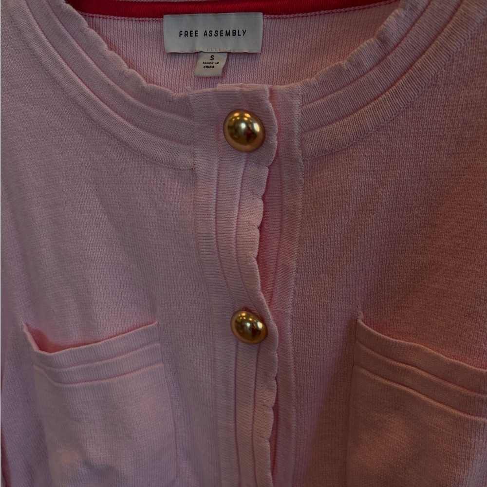 😱💕New Free Assembly Women's Cardigan in Pink, Midweight, Size: S - Picture 11 of 11